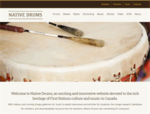 Tablet Screenshot of native-drums.ca